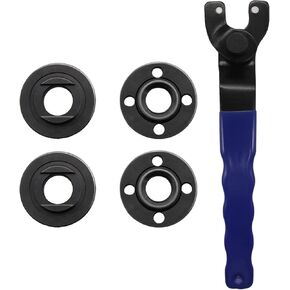 Grinder Wrench Universal Adjustable Grinder Spanner ​Wrench with 4 Pcs 5/8-11 Grinder Shaft Nut,Lock-nut Grinder Wrench Fit 4-1/2",5" and 7" Grinders O-K-023-LM