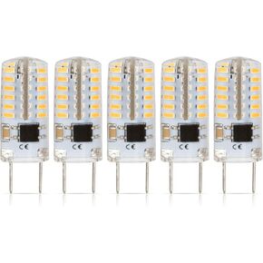Simba Lighting G8 LED Dimmable Light Bulb (5 Pack) 1.5W T4 37mm 20W Halogen Replacement for Accent Lights, Under Cabinet Puck Light, Desk Lamps, Pendant Lights, 120V JCD Bi-Pin Base, Soft White 3000K