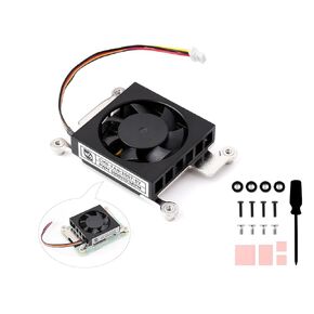 Dedicated 3007 Cooling Fan Compatibe with Raspberry Pi Compute Module 5, Low Noise 5V Power Supply PWM Speed Adjustment, with Thermal Tapes