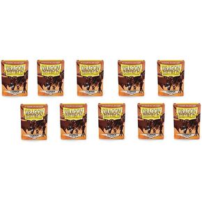 10 Packs Dragon Shield Matte Copper Standard Size 100 ct Card Sleeves Display Case