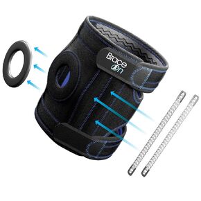 Brace On Active Sport Knee Brace For Women and Men - Bi-directional Patella Stabilizer and Knee Support for Women & Men, Knee Bands, Running Accessories for Men & Women, Knee Sleeve, XX-Large Size