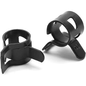50Pcs Spring Band Clips 5/16" 8mm Air Hose Tube Water Pipe Fuel Hose Line Vacuum Hose Clamp, Fit 8.5-9.2mm OD (Black)