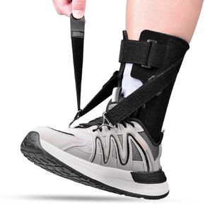 Drop Foot Brace for Walking with Shoes (Black)