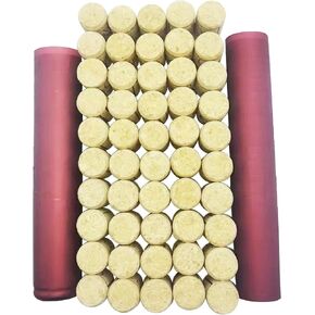 Wine Sealer for Wine Bottles Wine Corks Stopper Bottle Sealer Resealer Heat Shrink Capsule (Red and Wood, M)