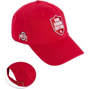 Desert Cactus The Ohio State University Baseball Hat OSU Buckeyes Brimmed Embroirderd Hats Cap Adjustable Cloth Strap Adult (Style J1) Red