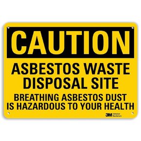 SmartSign “Caution - Asbestos Waste Disposal Site, Do Not Create Dust, Breathing Asbestos Dust is Hazardous to Your Health" Sign | 10" x 14" 3M Reflective Aluminum