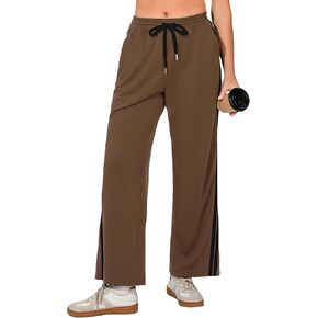 Quenteen Women's Wide Leg Sweatpants Baggy Sweat Pants with Pockets High Waisted Track Pants Drawstring Joggers