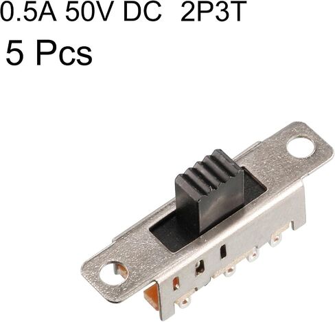 uxcell 5 pcs 8 pin pcb 3 موضع على/on/on dp3t 2p3t switch mini slide switch in Saudi Arabia