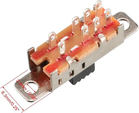 uxcell 5 pcs 8 pin pcb 3 موضع على/on/on dp3t 2p3t switch mini slide switch in Saudi Arabia