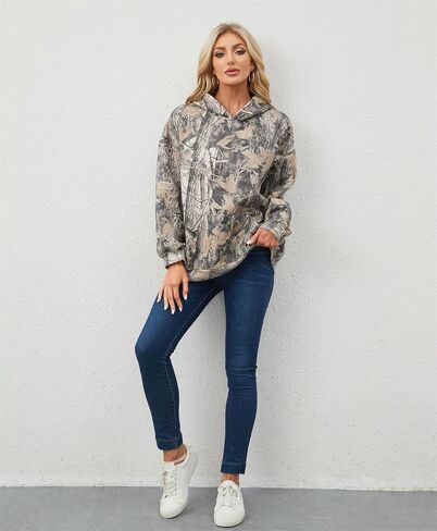 Oversized Leopard Print Hoodie for Women Men Long Sleeve Hooded Sweatshirts Cute Pullover with Pocket in Saudi Arabia