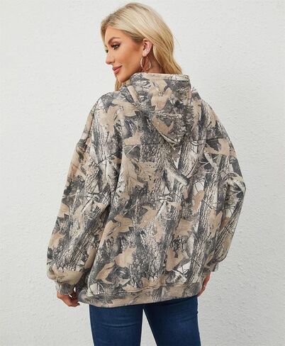 Oversized Leopard Print Hoodie for Women Men Long Sleeve Hooded Sweatshirts Cute Pullover with Pocket in Saudi Arabia