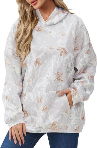 Oversized Leopard Print Hoodie for Women Men Long Sleeve Hooded Sweatshirts Cute Pullover with Pocket in Saudi Arabia