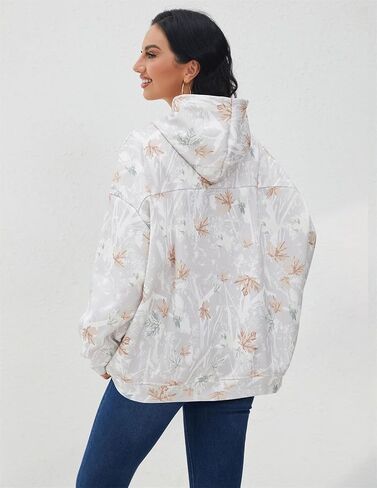 Oversized Leopard Print Hoodie for Women Men Long Sleeve Hooded Sweatshirts Cute Pullover with Pocket in Saudi Arabia