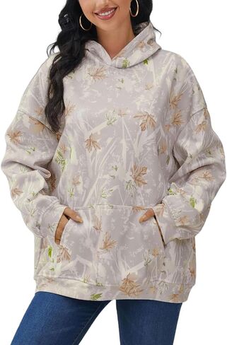 Oversized Leopard Print Hoodie for Women Men Long Sleeve Hooded Sweatshirts Cute Pullover with Pocket in Saudi Arabia