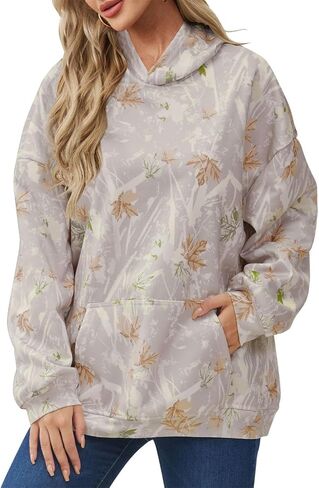 Oversized Leopard Print Hoodie for Women Men Long Sleeve Hooded Sweatshirts Cute Pullover with Pocket in Saudi Arabia