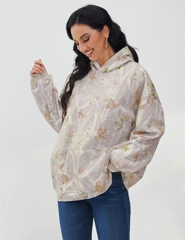 Oversized Leopard Print Hoodie for Women Men Long Sleeve Hooded Sweatshirts Cute Pullover with Pocket in Saudi Arabia