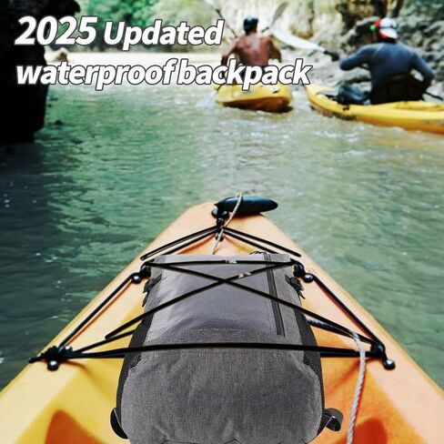 Dry Bag Backpack,25L Dry bags waterproof Kayaking, Waterproof bag with Waist Pouch and Phone Case,Waterproof Backpack Marine dry bag for Kayaking, Beach, Rafting, Boating (Grey) in Saudi Arabia