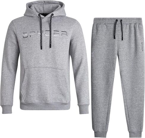 Spyder Men's Sweatsuit Set - 2 Piece Warm Up Performance Fleece Pullover Hoodie and Athletic Jogger Pants Set for Men (S-XXL) in Saudi Arabia