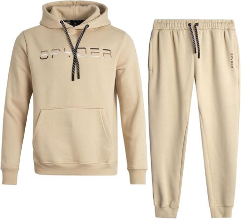 مجموعة SPYDER MEN MEN SOWSSINT - 2 قطعة دافئة الأداء هوديي السلبان وسروال الركض الرياضي للرجال (S -XXL) in Saudi Arabia