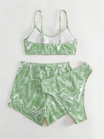 SOLY HUX Women's Bathing Suits Tie Dye Matching Top and Swim Bottom Swimsuit 3 Piece Bikini Set in Saudi Arabia