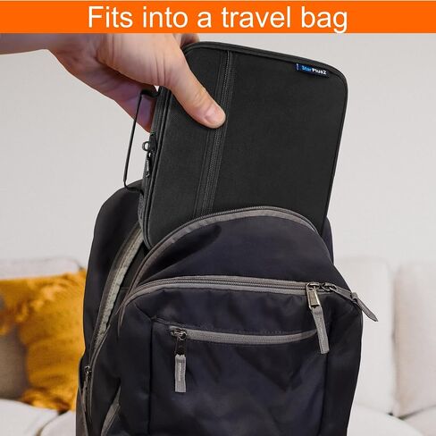 Medium Travel Pill Bottle Organizer, Medicine Bag, Carrier for Medications and Medical Supplies - Black (Without Lock) in Saudi Arabia