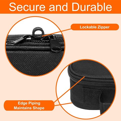 Medium Travel Pill Bottle Organizer, Medicine Bag, Carrier for Medications and Medical Supplies - Black (Without Lock) in Saudi Arabia
