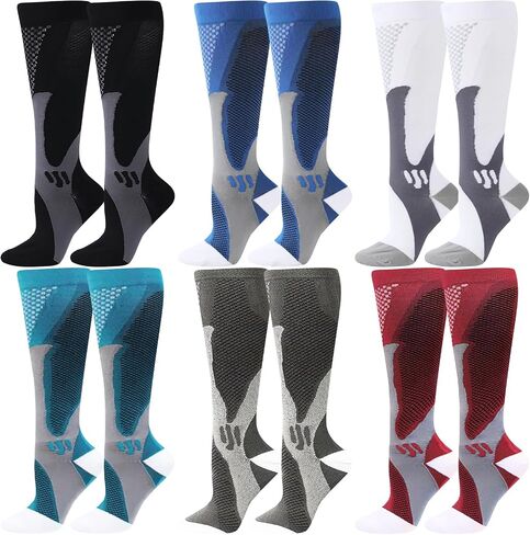 ZFiSt Plus Size Compression Socks Wide Calf for Women Men,Sport Compression Stocking Nurse Socks in Kuwait