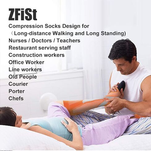 ZFiSt Plus Size Compression Socks Wide Calf for Women Men,Sport Compression Stocking Nurse Socks in Kuwait