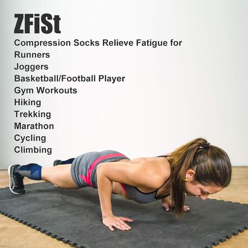 ZFiSt Plus Size Compression Socks Wide Calf for Women Men,Sport Compression Stocking Nurse Socks in Kuwait