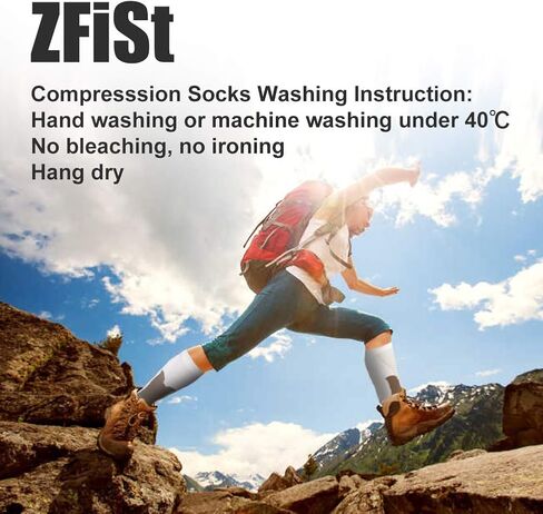 ZFiSt Plus Size Compression Socks Wide Calf for Women Men,Sport Compression Stocking Nurse Socks in Kuwait