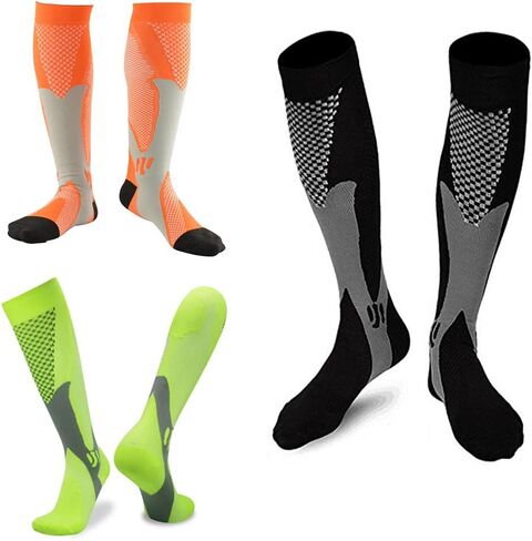 ZFiSt Plus Size Compression Socks Wide Calf for Women Men,Sport Compression Stocking Nurse Socks in Kuwait