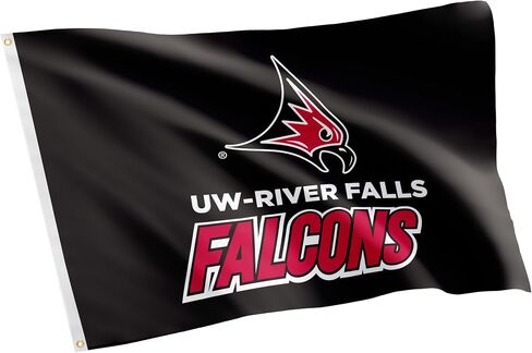 Desert Cactus University of Wisconsin River Falls uwrf flag - 3 × 5 أقدام لافتة الصقور ، النسيج المتين الداخلي/الخارجي ، تصميم البوليستر 100 ٪ (النمط 4A) in Saudi Arabia