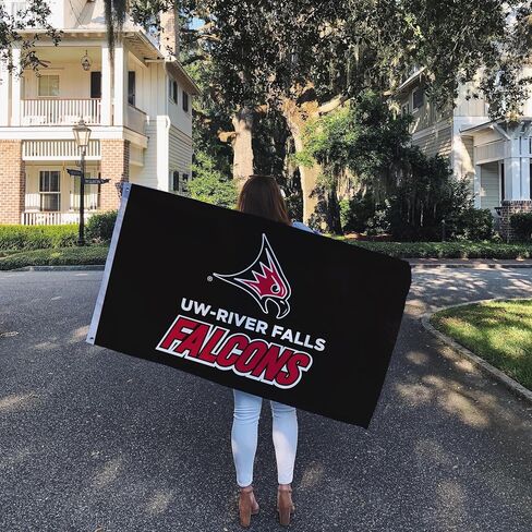 Desert Cactus University of Wisconsin River Falls uwrf flag - 3 × 5 أقدام لافتة الصقور ، النسيج المتين الداخلي/الخارجي ، تصميم البوليستر 100 ٪ (النمط 4A) in Saudi Arabia