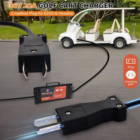 20 أمبير 36 فولت لعبة الجولف عربة شاحن بطارية ل Ezgo ، Club Car ، Yamaha Golf Cart مع Crowfoot Slop ، فقط لبطاريات الحموضة الرصاص in Kuwait