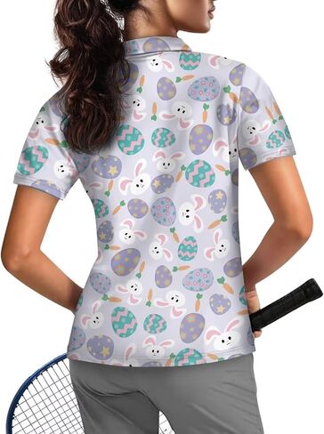 القمصان القصيرة للأكمام القصيرة للسيدات ، قمم حماية أشعة الشمس ، تنس رياضي سريع ، ربع Zip Zip Golf Tees XS-XXL in Kuwait
