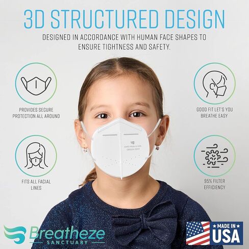 KN95 Mask for Kids - Children's KN95 Masks FDA Registered Made in USA in Kuwait