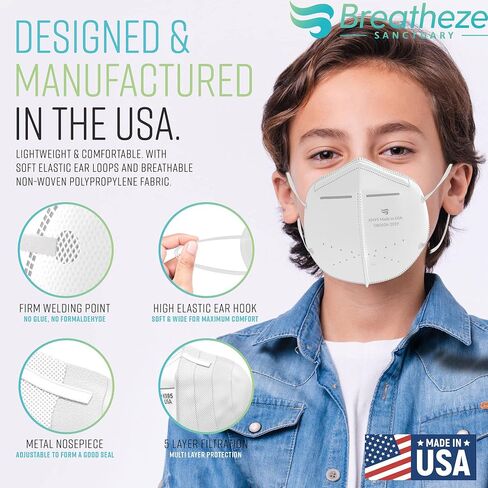 KN95 Mask for Kids - Children's KN95 Masks FDA Registered Made in USA in Kuwait
