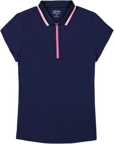 IZOD Women's Shirt Performance Stretch Golf Collared Cap Sleeve in Saudi Arabia
