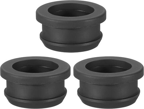 PATIKIL 19mm / 3/4 Inch Drill Hole,9/16 Inch ID Rubber Grommets, 12Pcs Top Hat Grommet for Wiring Eyelet Ring Gasket Automotive Firewall Cable Hole Plugs Wires Protection, Black in Kuwait