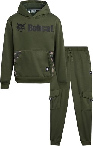 Bobcat Boys' Sweatsuit Set - 2 Piece Fleece Hoodie Sweatshirt and Cargo Jogger Pants - Active Matching Sets for Boys (8-18) in Kuwait