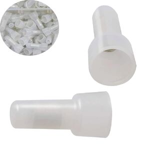 Closed End Crimp Connector Adapter Translucent Aluminum Tube Core Fast Connector Crimp Cap CE1 Wire End Terminals 22-16 AWG 300pcs