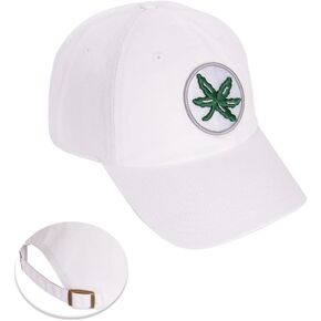 Desert Cactus The Ohio State University Baseball Hat OSU Buckeyes Brimmed Embroirderd Hats Cap Adjustable Cloth Strap Adult (Style V1) White