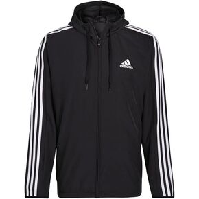 adidas Men's Essentials Woven 3-Stripes Windbreaker