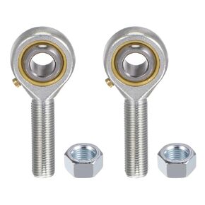 2pcs POSB6 Rod Ends - [ 3/8" ID, 3/8-24 Right-Hand Thread ] Connector Joint Rod End Bearings, Zinc-Plated Steel
