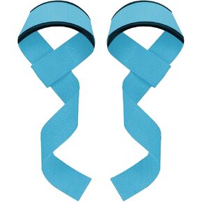 Pull Lifting Wrist Straps, Power Lifting Exercise Straps, Padded and Anti-Skid Grips Band for Weightlifting, Bodybuilding, Strength Training - Blue