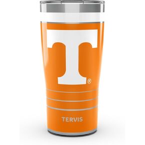 Tervis Traveler Tennessee المتطوعون - MVP Triple Walled Tumbler Cup Cup يحافظ على المشروبات الباردة والساخنة ، 20 أوقية ، الفولاذ المقاوم للصدأ