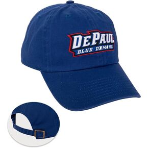 Desert Cactus DePaul University Baseball Hat Blue Demons Brimmed Embroirderd Cap Adjustable Cloth Strap Adult (Style B)