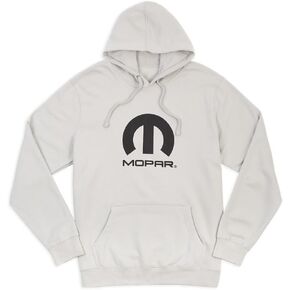 Mopar Logo Adult Unisex Pullover Hoodie - White Smoke