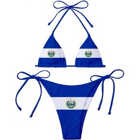 EL Salvador Flag Women Micro Sexy Bikini