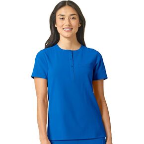 Wonderwink Women's Mandarin Collar Tuck-in Top ، Royal ، 1x in Kuwait